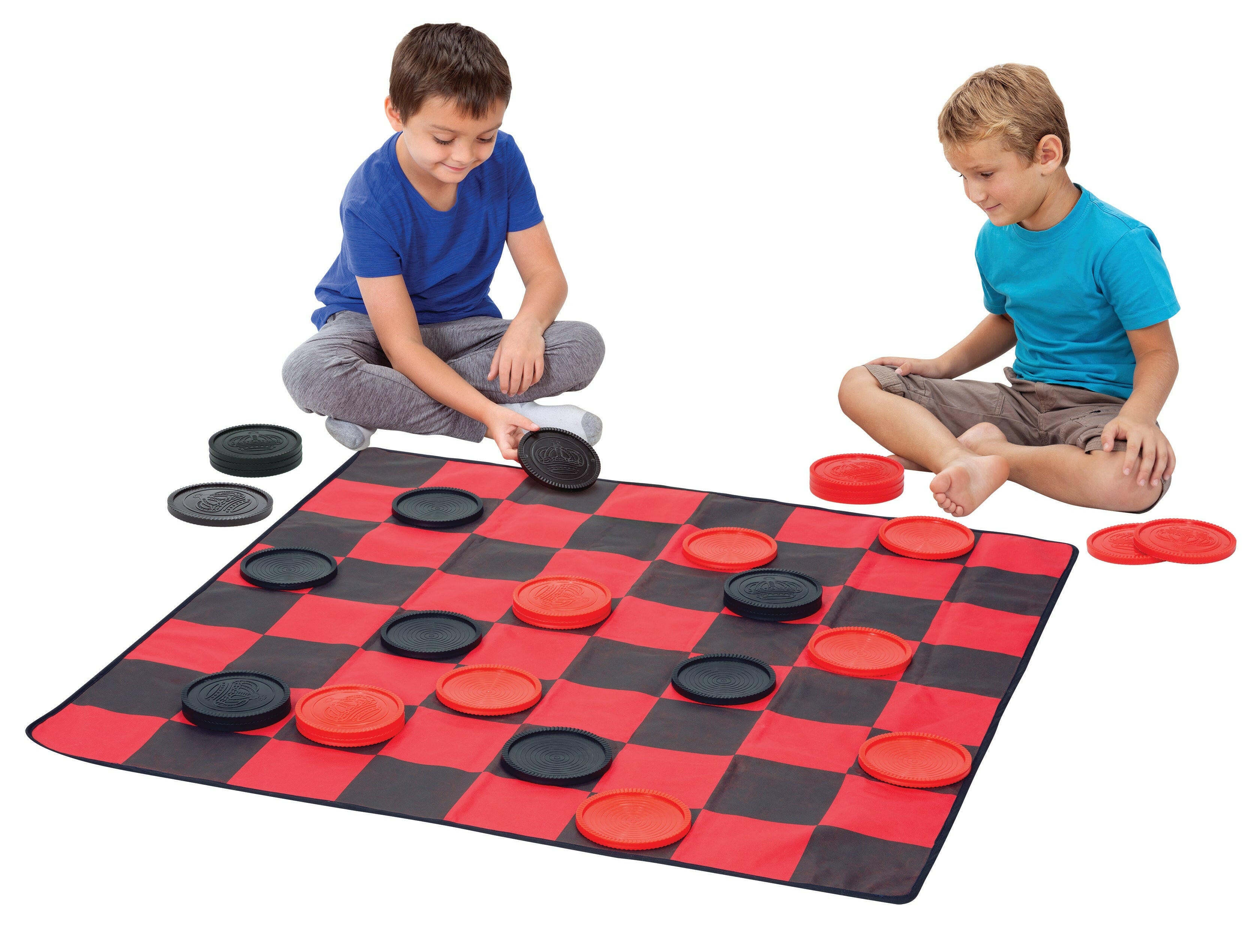 Giant 3 in 1 Checkers & Tic Tac Toe Game Set.