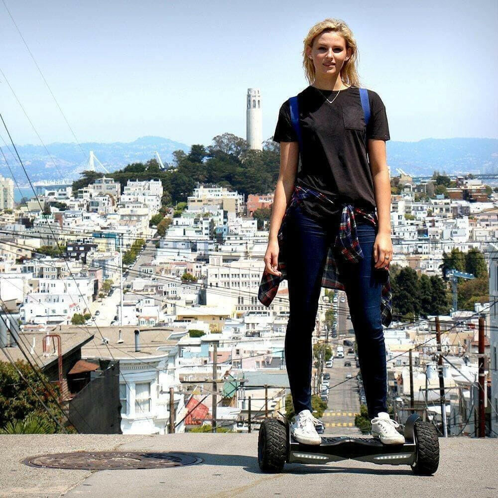 HyperGoGo 8.5" Electric Off Road Hoverboard with LED Lights Bluetooth Speaker MP3 - Kids Eye Candy