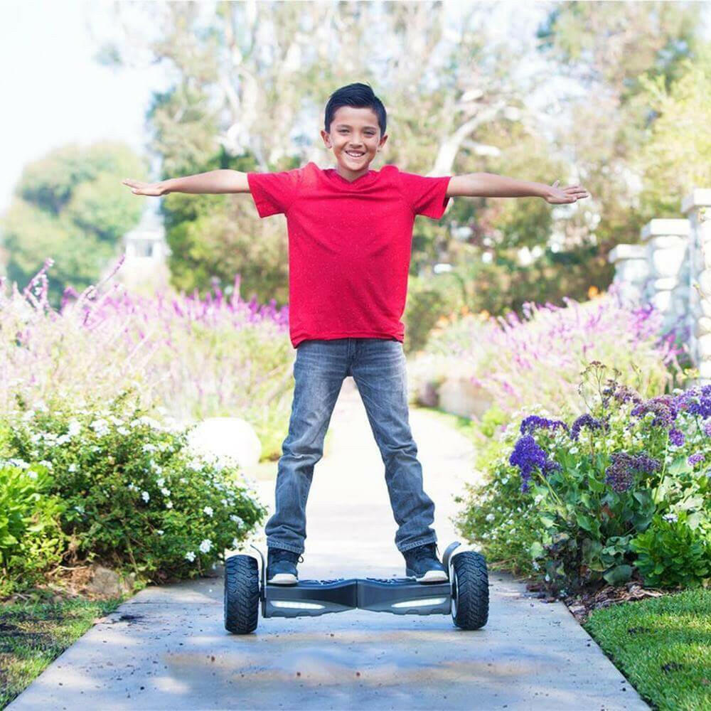 HyperGoGo 8.5" Electric Off Road Hoverboard with LED Lights Bluetooth Speaker MP3 - Kids Eye Candy