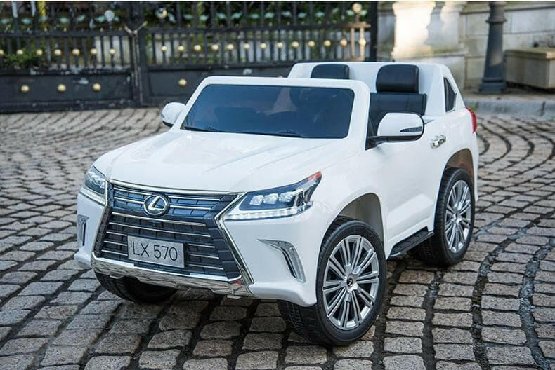 Licensed 24V Lexus LX Two-Seater Remote Control MP4 Bluetooth LED Lights - Kids Eye Candy