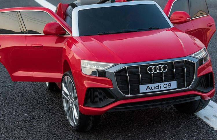 Audi Q8 12V Ride-On Kids Car Remote Control, MP3, Leather Seats, LED Lights - Kids Eye Candy