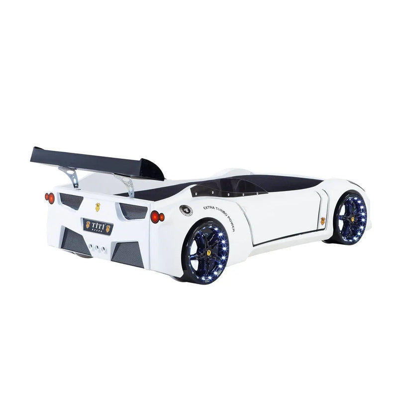 Spyder Kids Race Car Bed Headlights Remote Control Toddler Twin Size