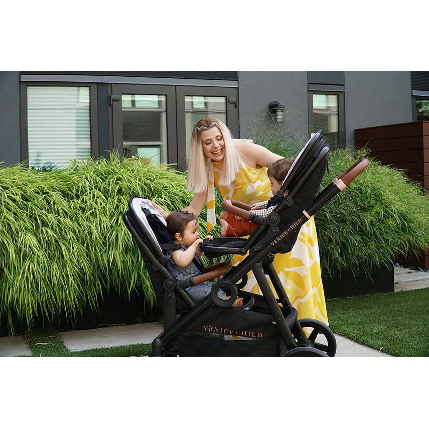 Maverick Single to Double Stroller - Package #1 with Toddler Seat & Rain Cover