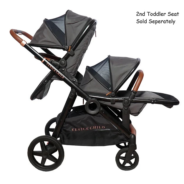 Maverick Single to Double Stroller - Package #1 with Toddler Seat & Rain Cover