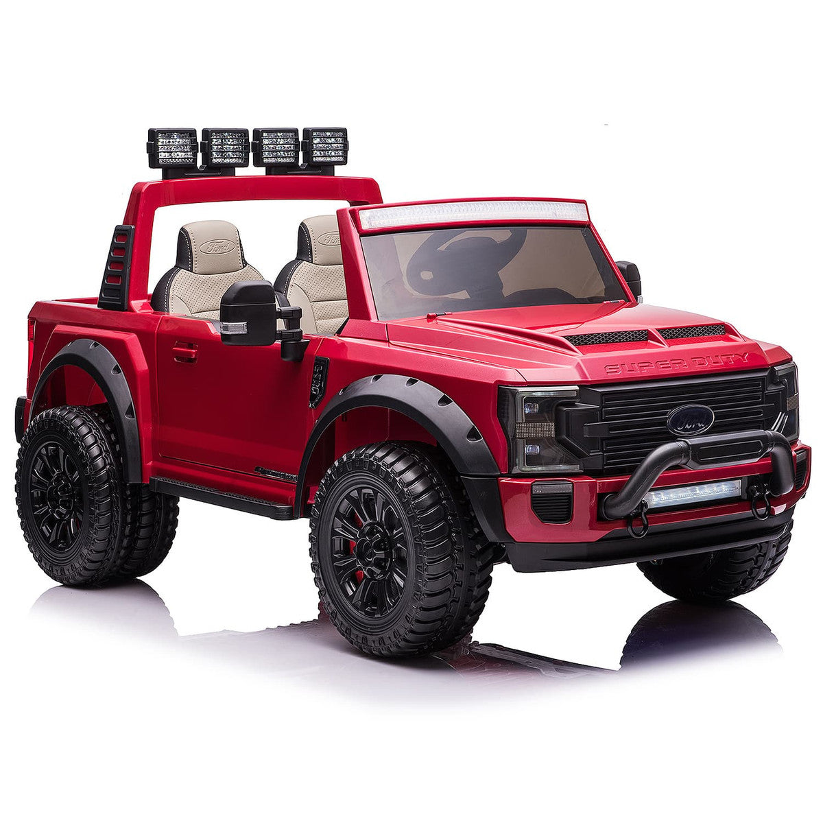 24V Licensed Ford F450 Ride-On Truck Parental Remote LED MP3 Leather Seats