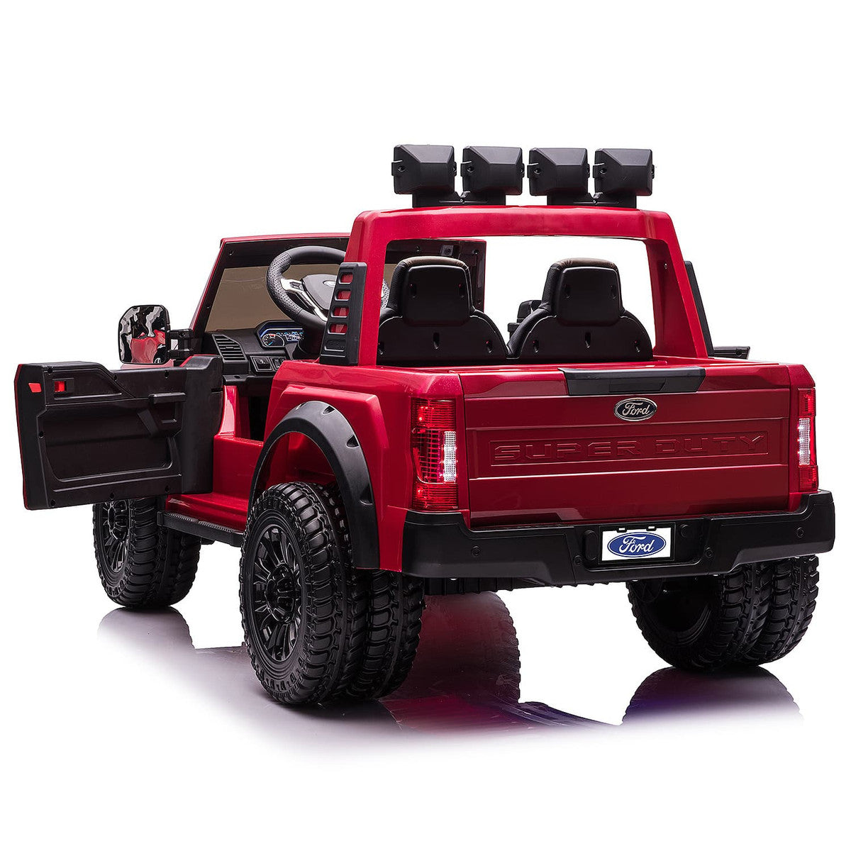 24V Licensed Ford F450 Ride-On Truck Parental Remote LED MP3 Leather Seats