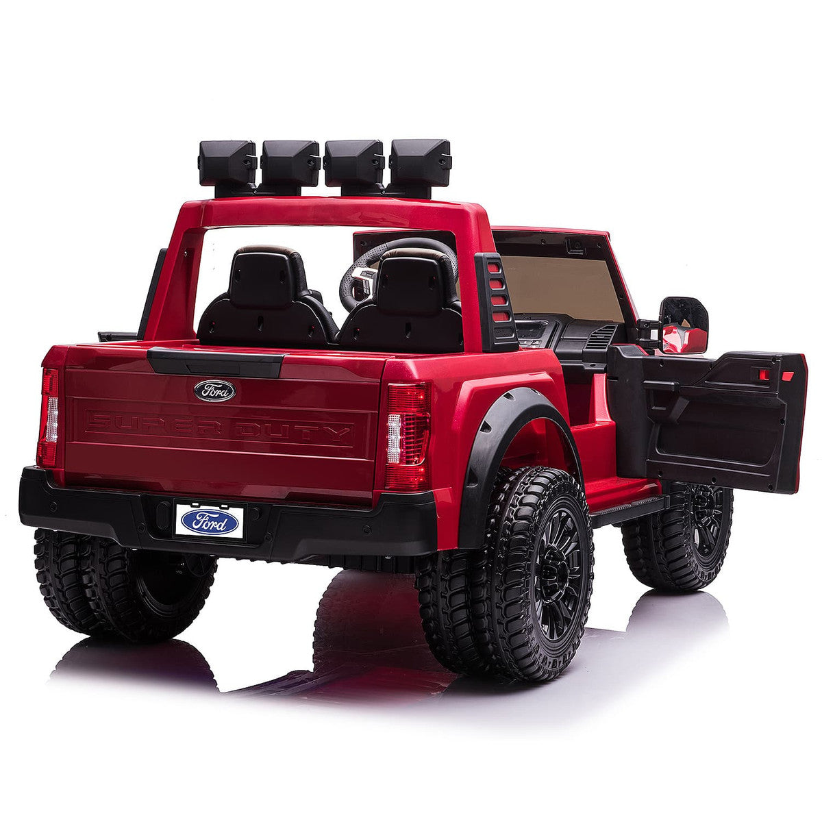 24V Licensed Ford F450 Ride-On Truck Parental Remote LED MP3 Leather Seats