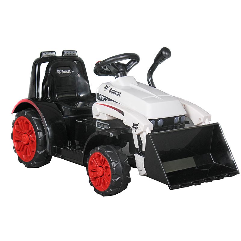 Bobcat 6V Battery Powered Ride-On Construction Tractor for Kids - Black