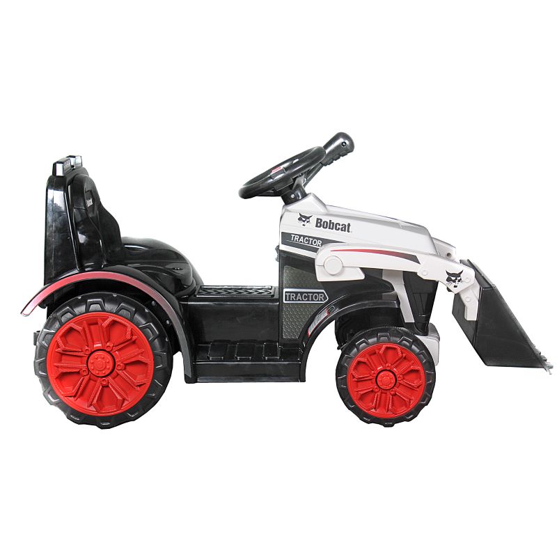 Bobcat 6V Battery Powered Ride-On Construction Tractor for Kids - Black
