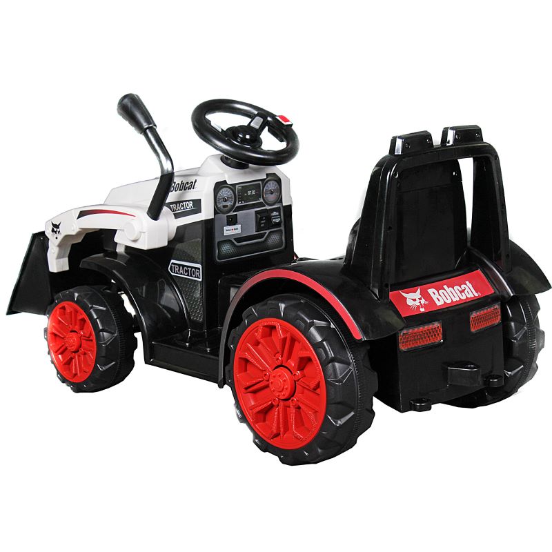 Bobcat 6V Battery Powered Ride-On Construction Tractor for Kids - Black