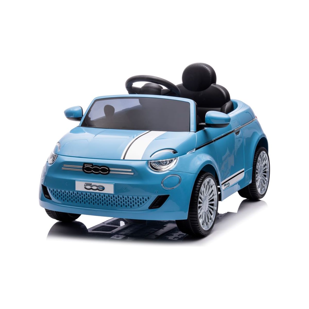 Fiat 500 12V Battery Powered Ride-On Car for Kids - Blue