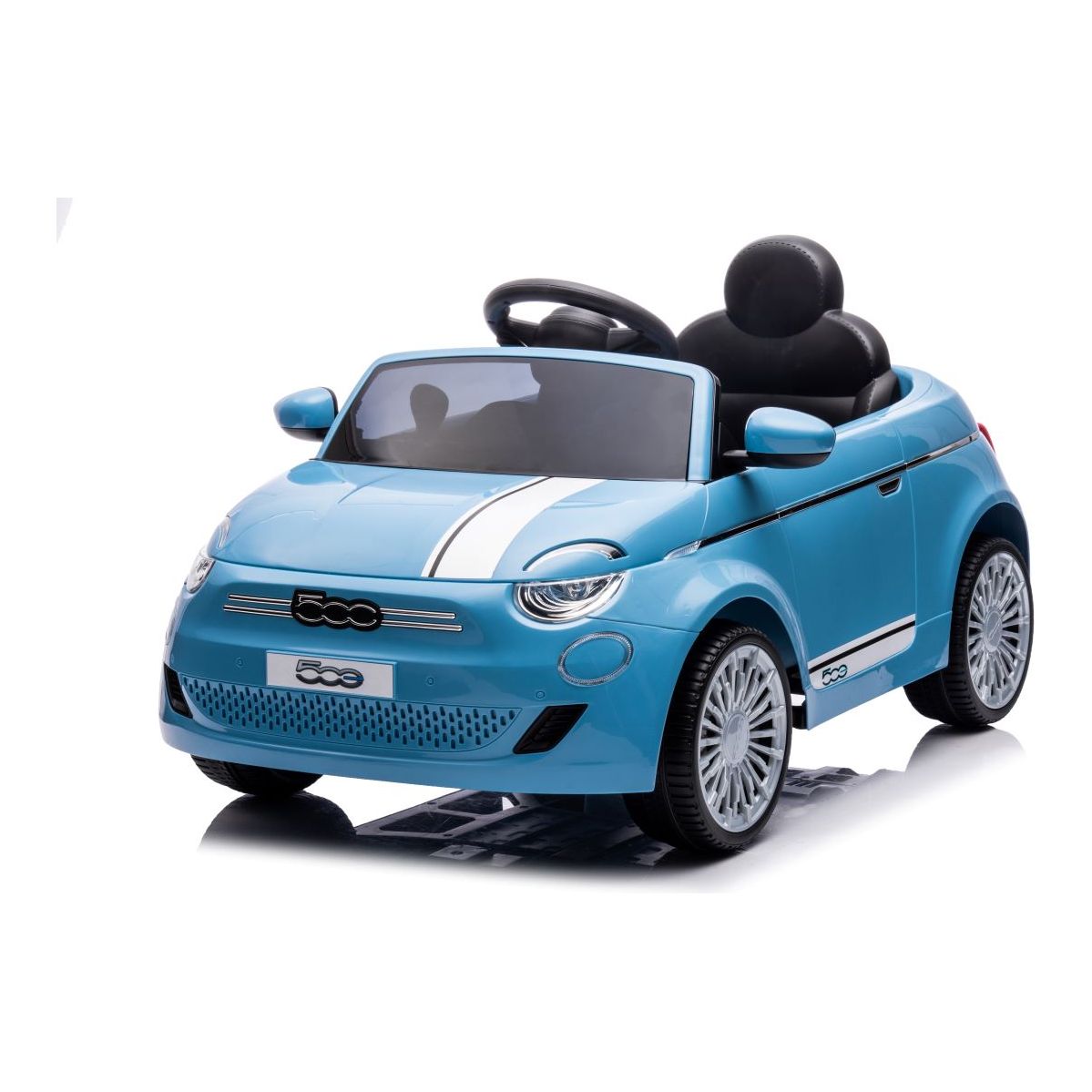 Fiat 500 12V Battery Powered Ride-On Car for Kids - Blue