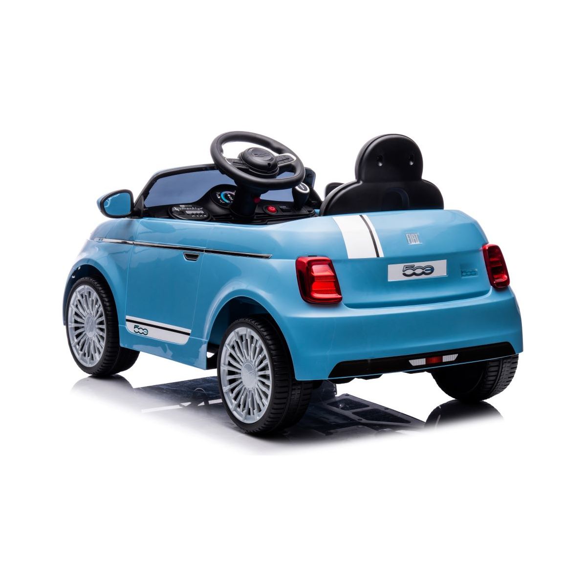 Fiat 500 12V Battery Powered Ride-On Car for Kids - Blue