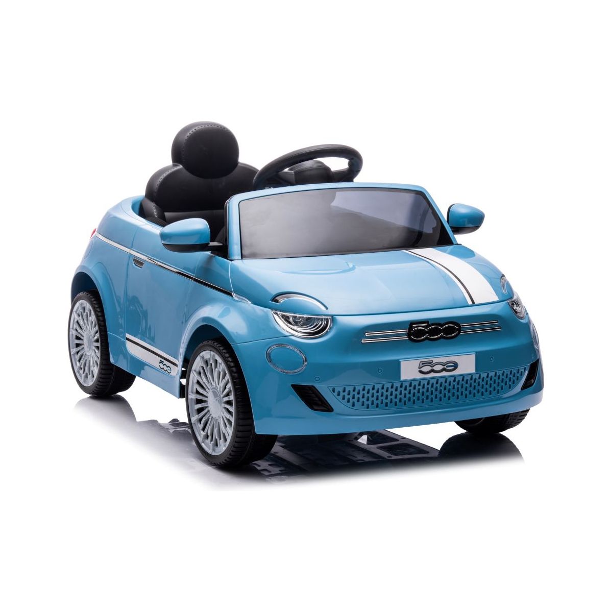 Fiat 500 12V Battery Powered Ride-On Car for Kids - Blue