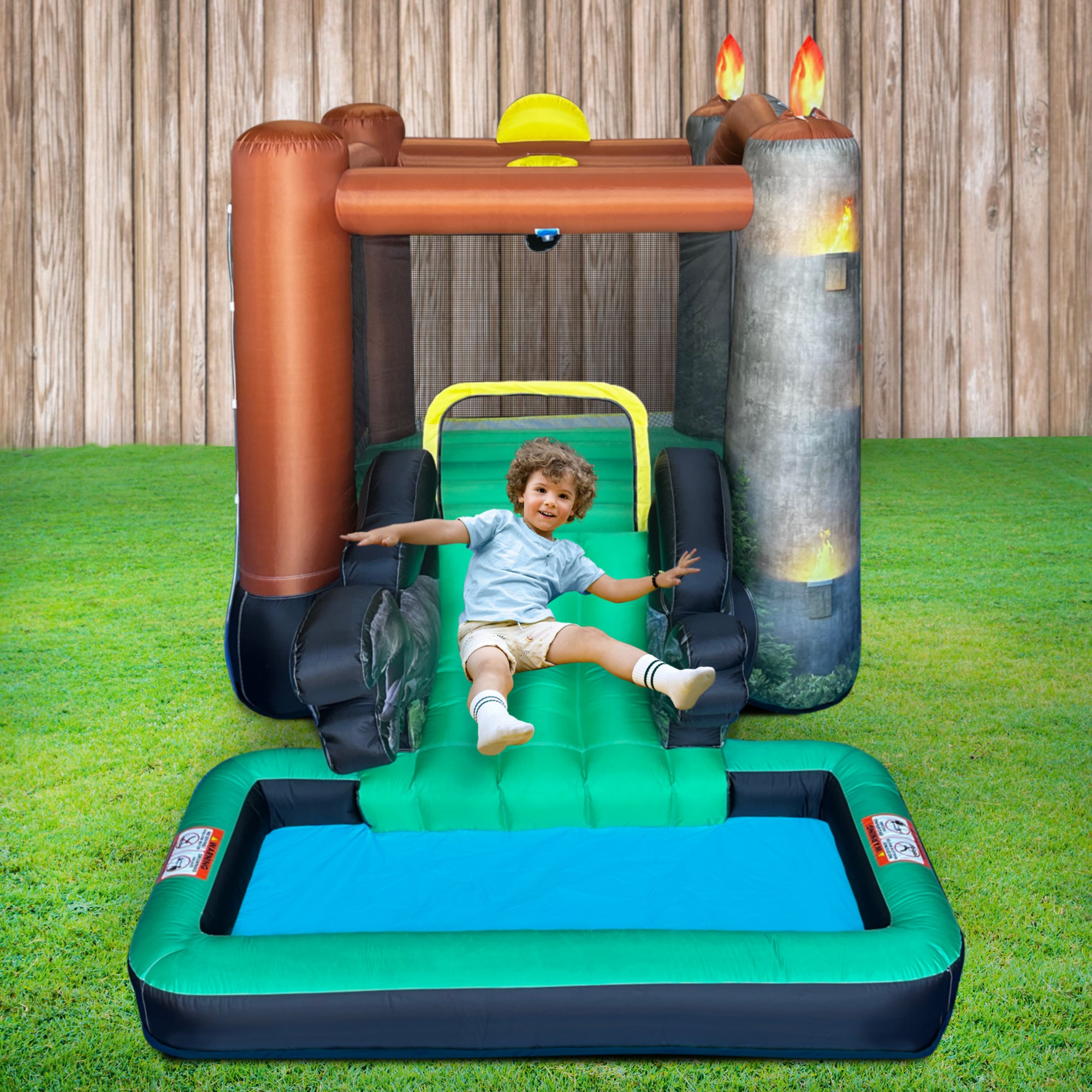 Jurassic World Kids Bounce House Inflatable Water Slide Combo