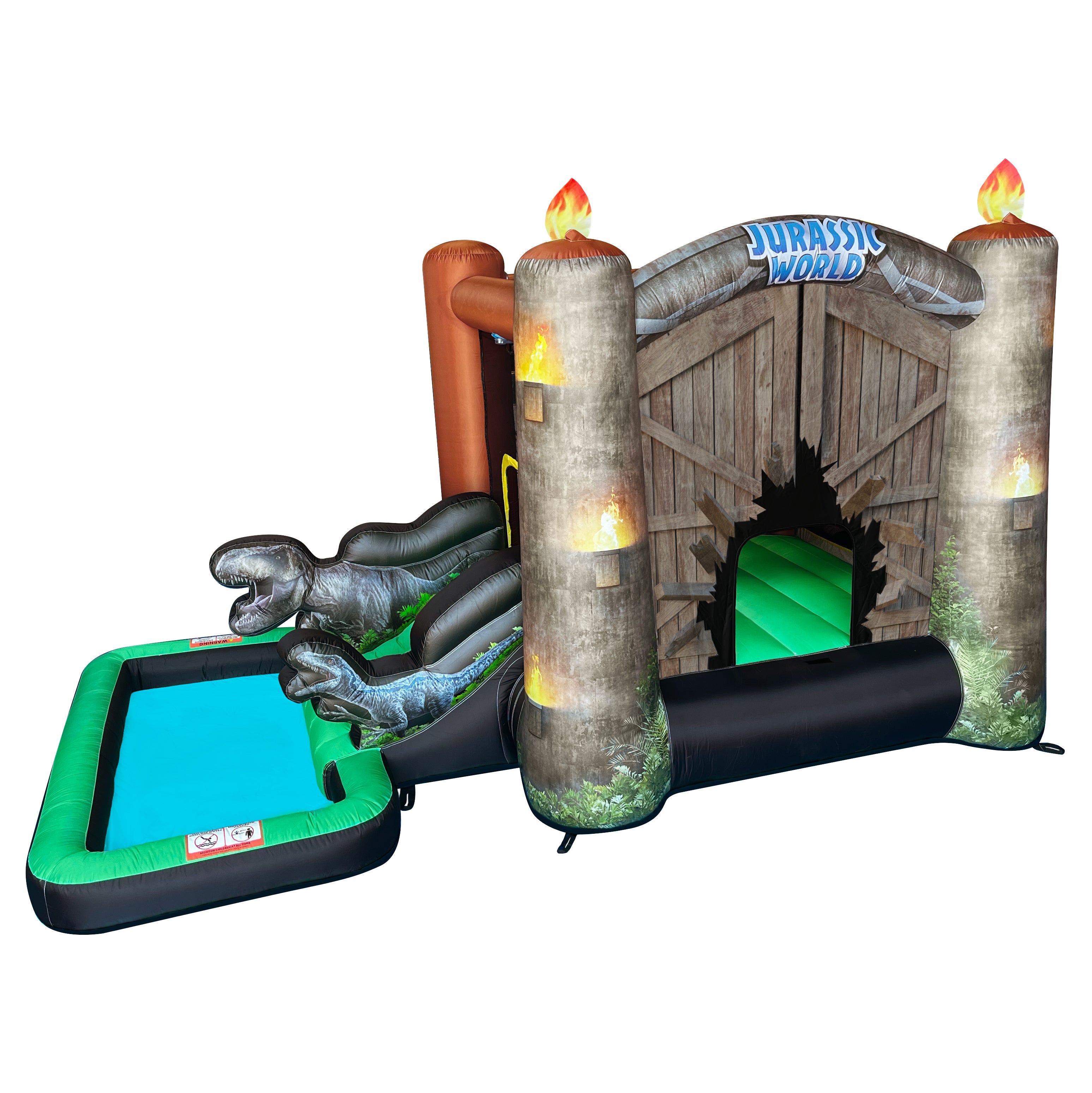 Jurassic World Kids Bounce House Inflatable Water Slide Combo