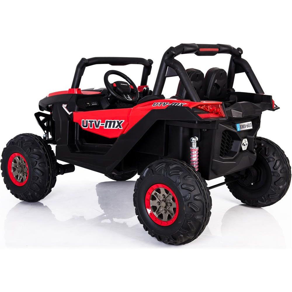 Mini Moto 12V 4x4 Kids Ride-On UTV with Remote Control & Leather Seat - Red