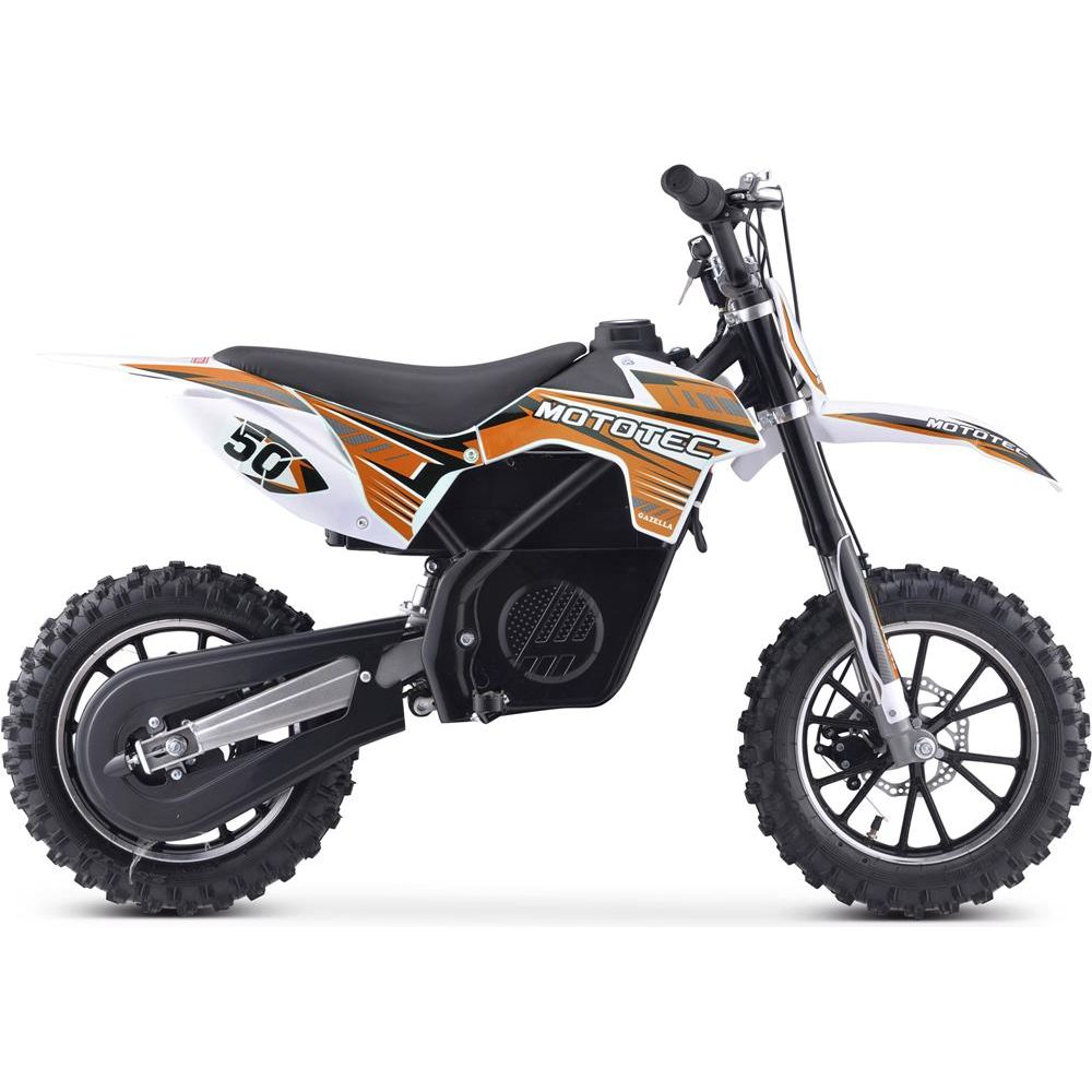 MotoTec 24v 500w Gazella Electric Dirt Bike Orange