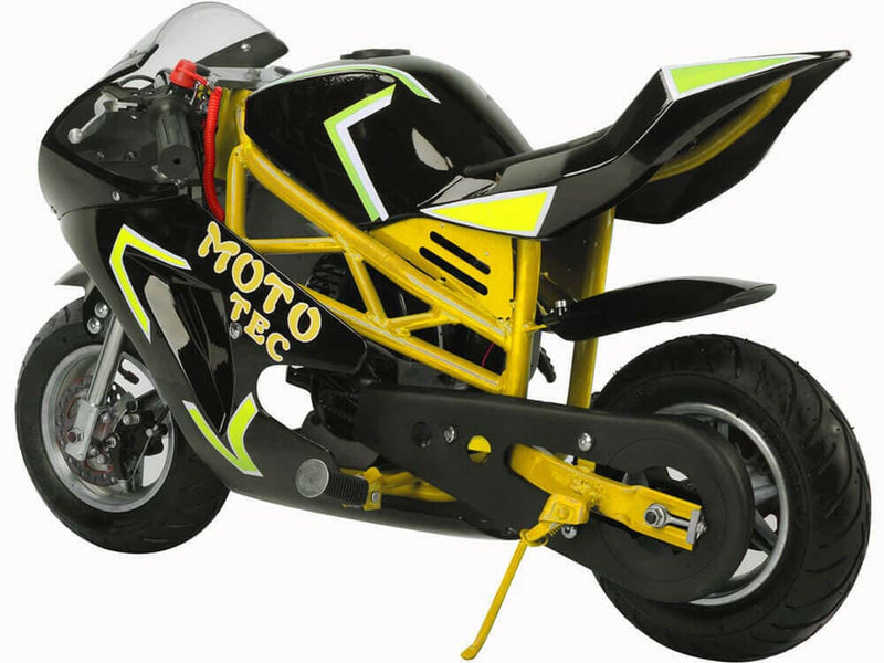 MotoTec Gas Powered 49cc 2-Stroke Kids Pocket Bike.