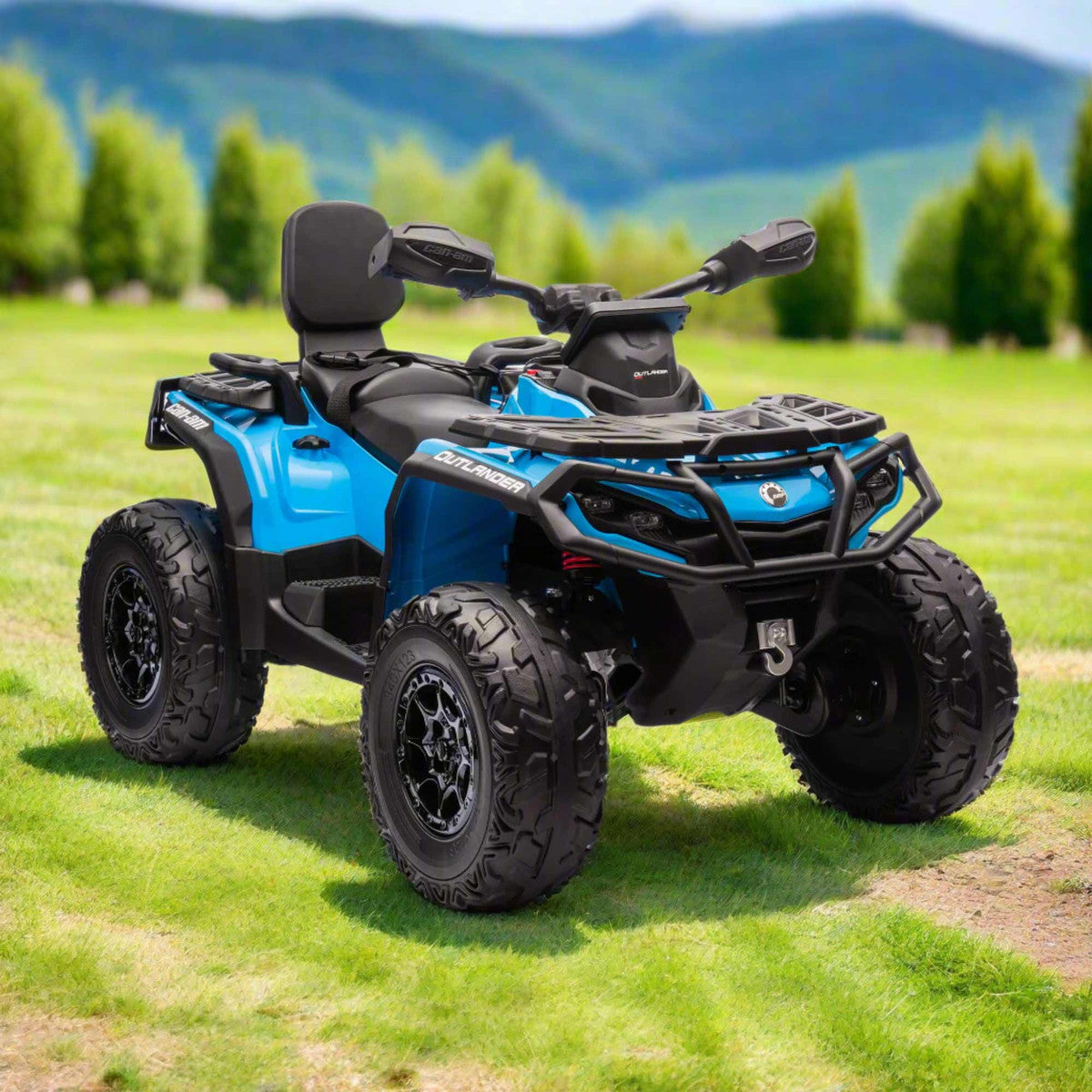24V Outlander 2-Seater AWD Ride-On ATV Leather Seats, MP3 Bluetooth