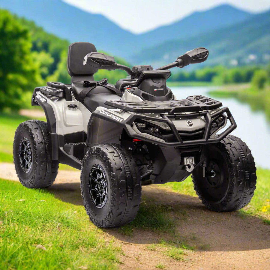 24V Outlander 2-Seater AWD Ride-On ATV Leather Seats, MP3 Bluetooth