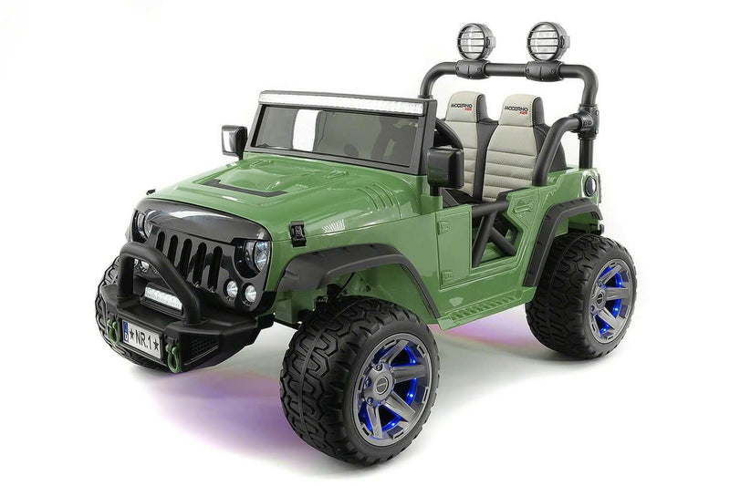 Explorer 12V Kids Truck Best Ride-On Two-Seater Parent Remote, MP3, Leather Seats, LED Wheels - Kids Eye Candy