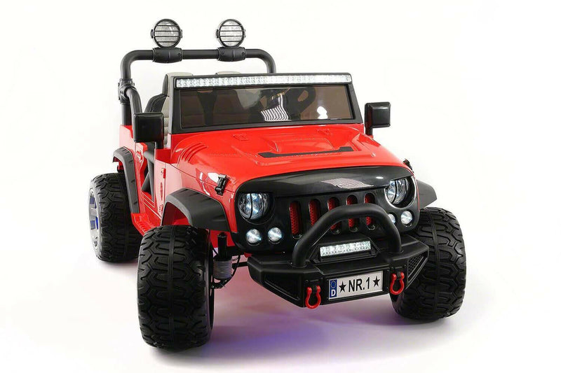 Explorer 12V Kids Truck Best Ride-On Two-Seater Parent Remote, MP3, Leather Seats, LED Wheels - Kids Eye Candy