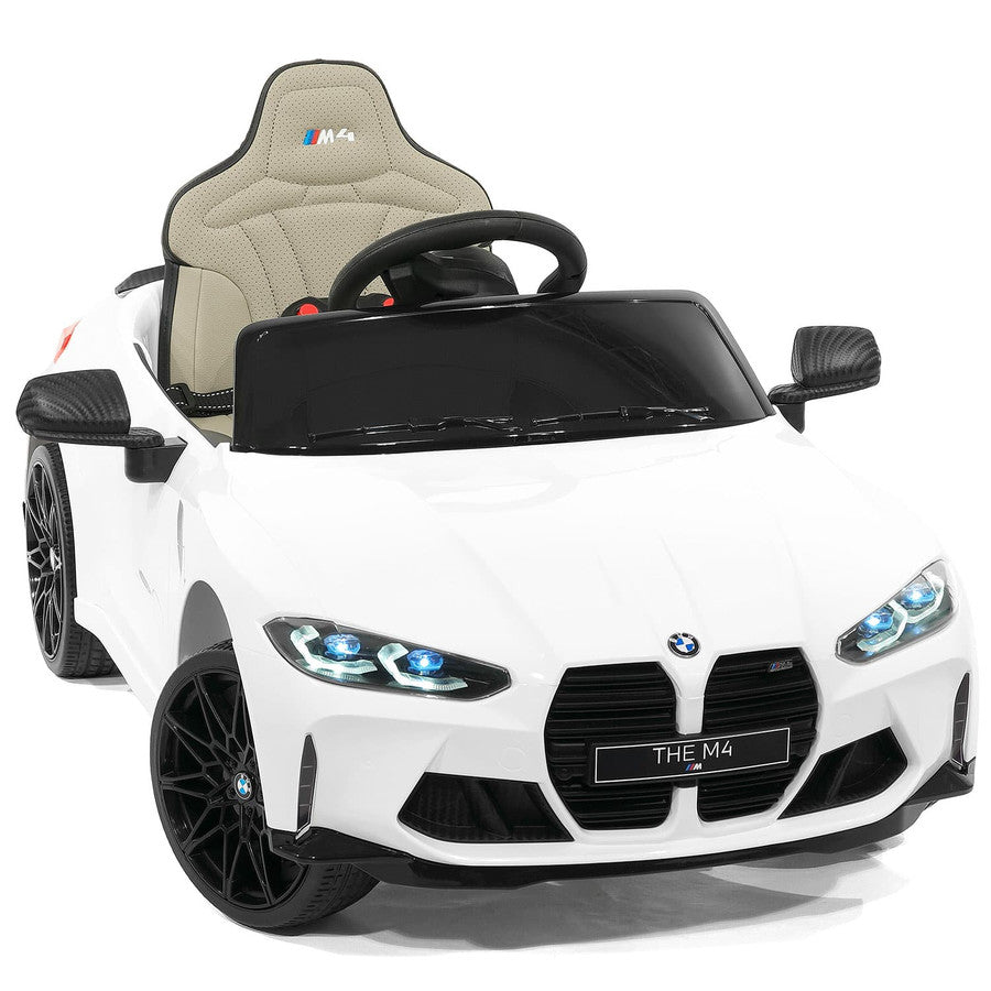 12V BMW M4 Ride On Car MP3 LED Lights Parental Remote