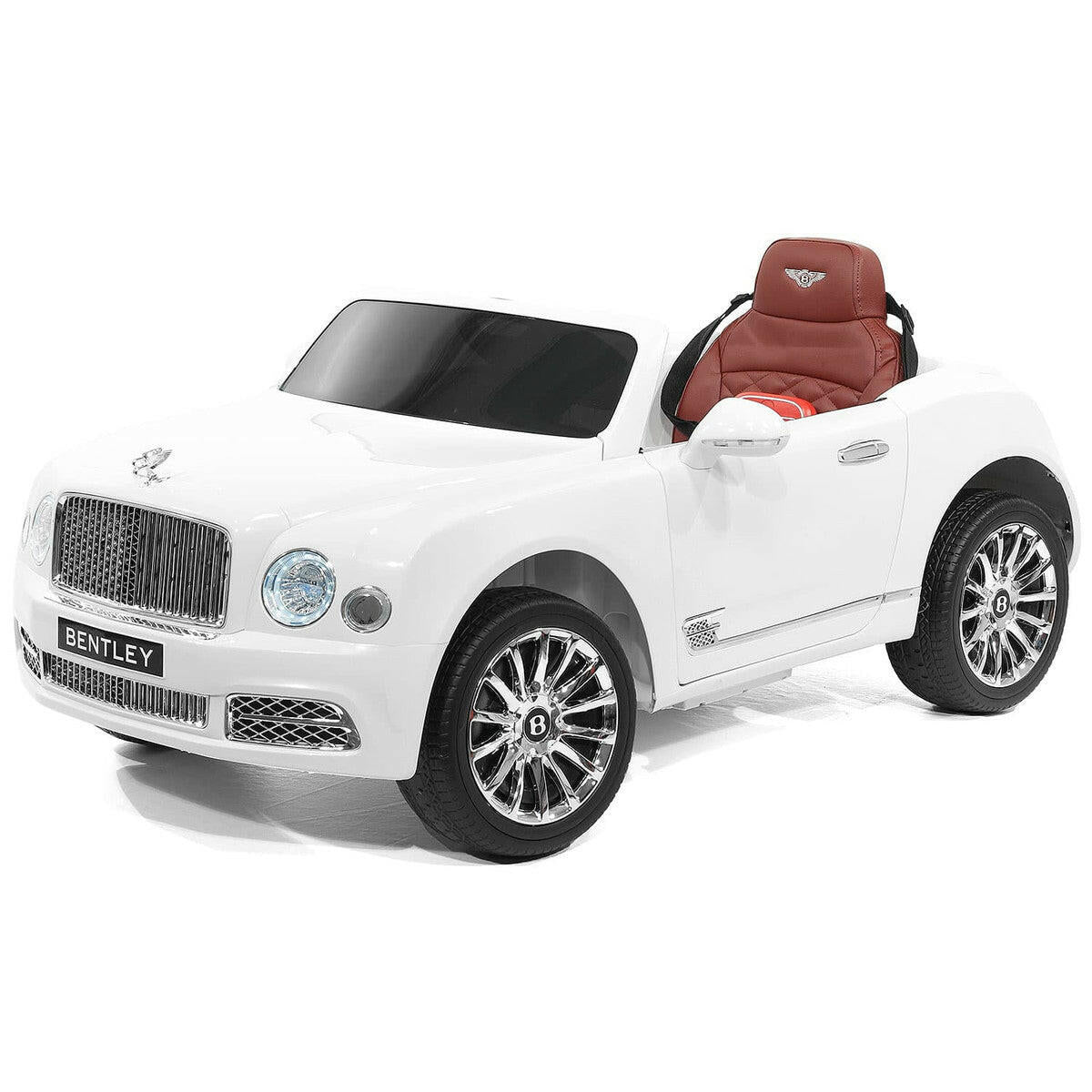 12V Bentley Mulsanne Ride-On Car, Parental Remote, Leather Seats, MP3, LED Lights
