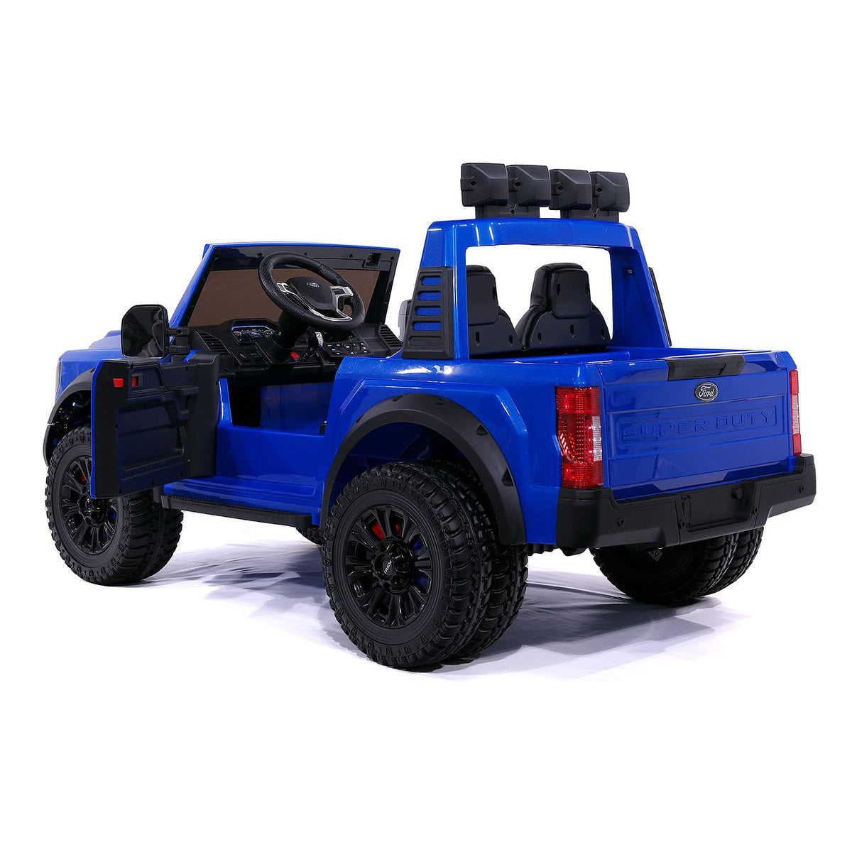 24V Licensed Ford F450 Ride-On Truck Parental Remote LED MP3 Leather Seats