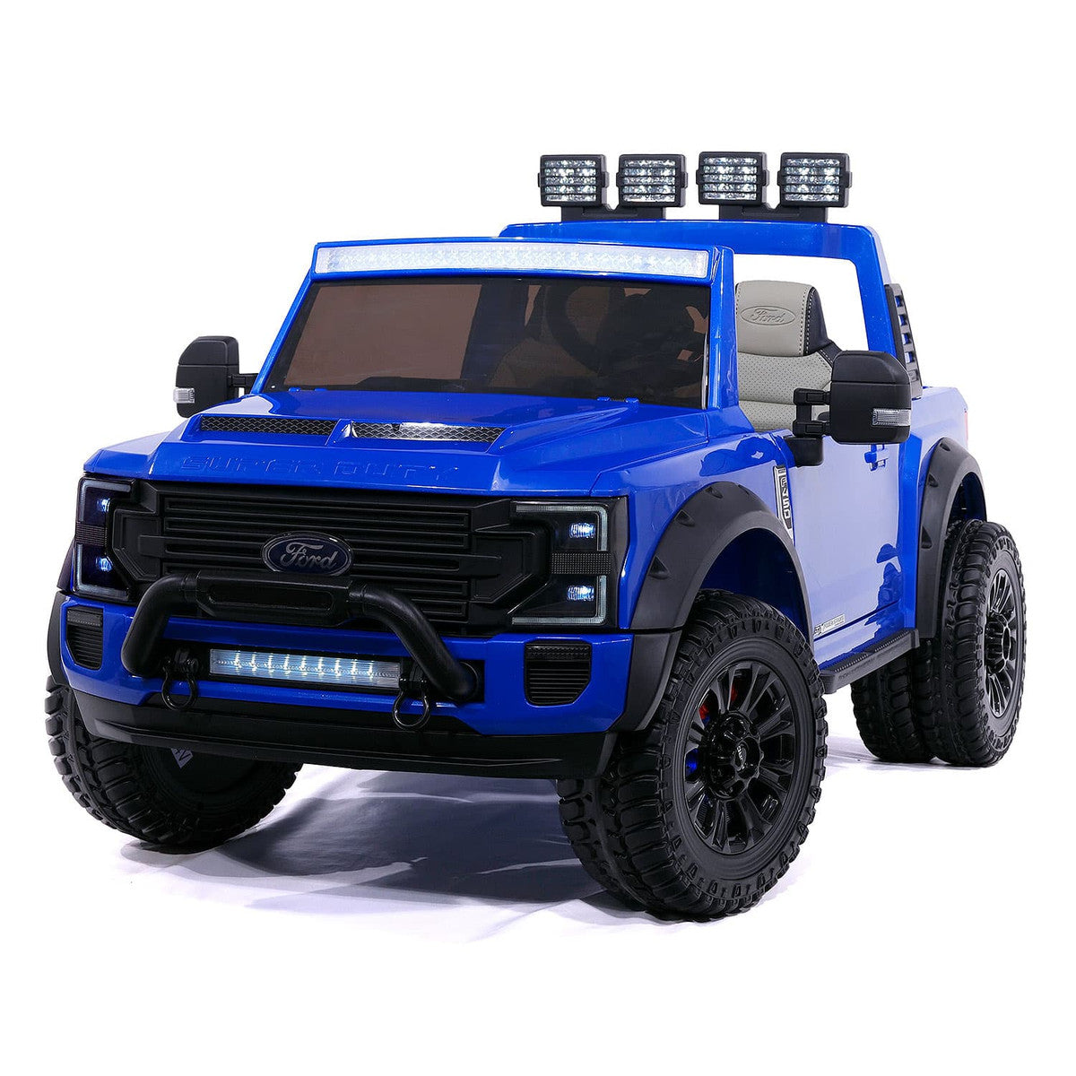 24V Licensed Ford F450 Ride-On Truck Parental Remote LED MP3 Leather Seats