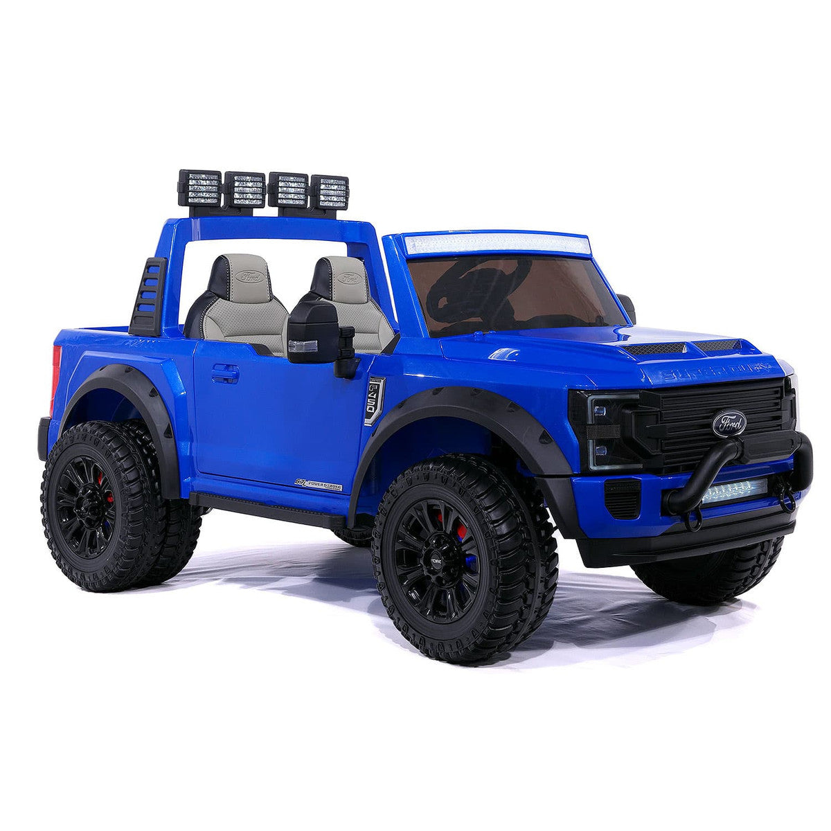 24V Licensed Ford F450 Ride-On Truck Parental Remote LED MP3 Leather Seats