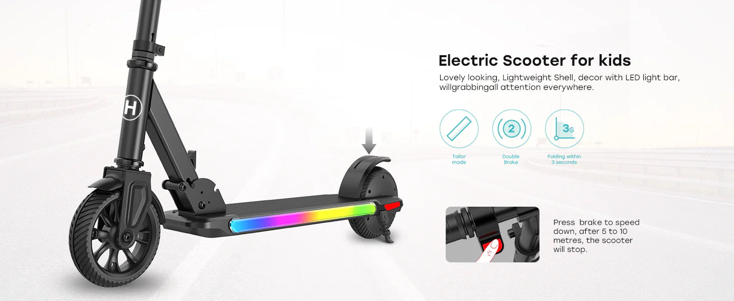 22V KEC Folding Electric Scooter LED Lights