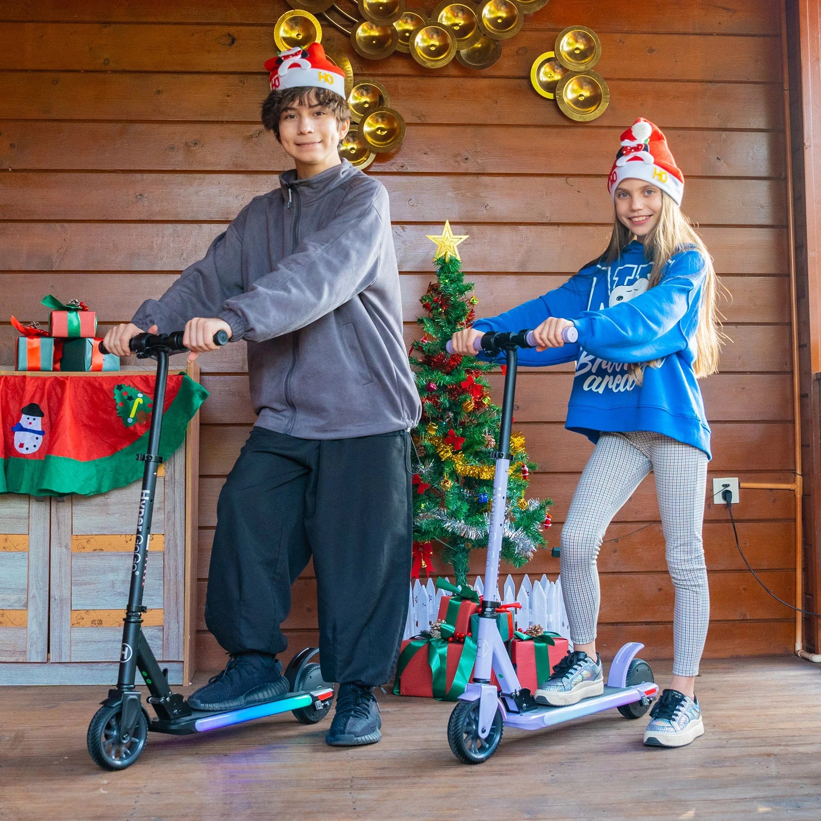 22V KEC Folding Electric Scooter LED Lights