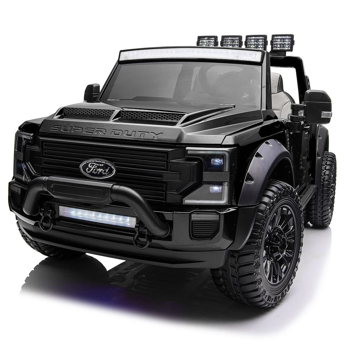 24V Licensed Ford F450 Ride-On Truck Parental Remote LED MP3 Leather Seats