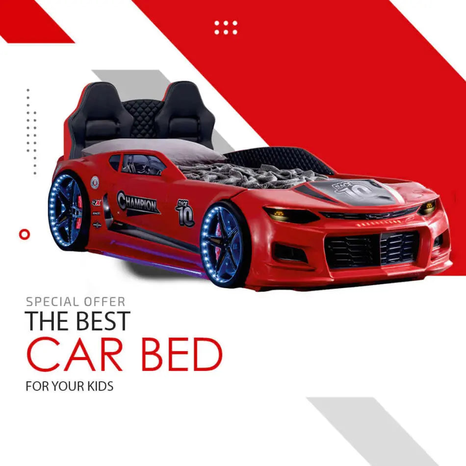Lightning McQueen - Race Car Bed - Twin Size Frame Lightning McQueen - Race Car Bed - Twin Size Frame
