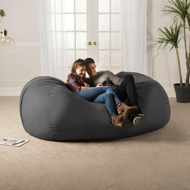 Giant Kids Bean Bag Gaming Lounge Chair 7' Microsuede Sofa Made in USA - Kids Eye Candy 