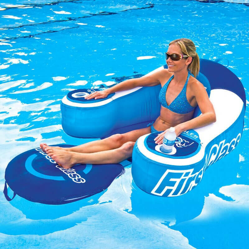 First Class Pool Lounge with Back and Foot Rest - Kids Eye Candy 
