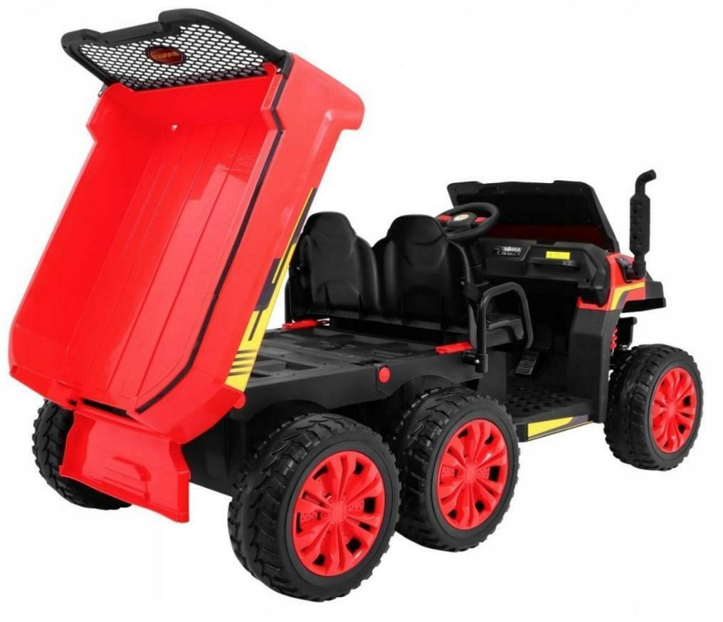 Tractor 24V Ride-On Two-Seater Ride-On Six Wheel Drive with Parental Remote MP3 LED Headlights - Kids Eye Candy
