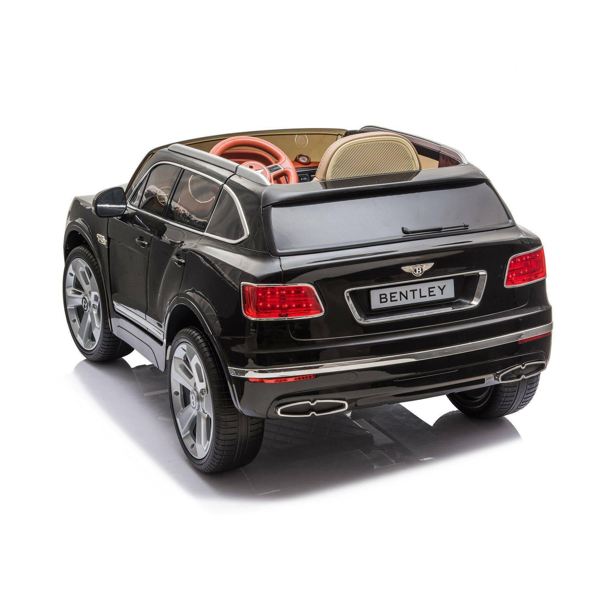 Bentley Bentayga Electric Car for Kids Battery Powered Ride On Toy w Parent Remote Control Black