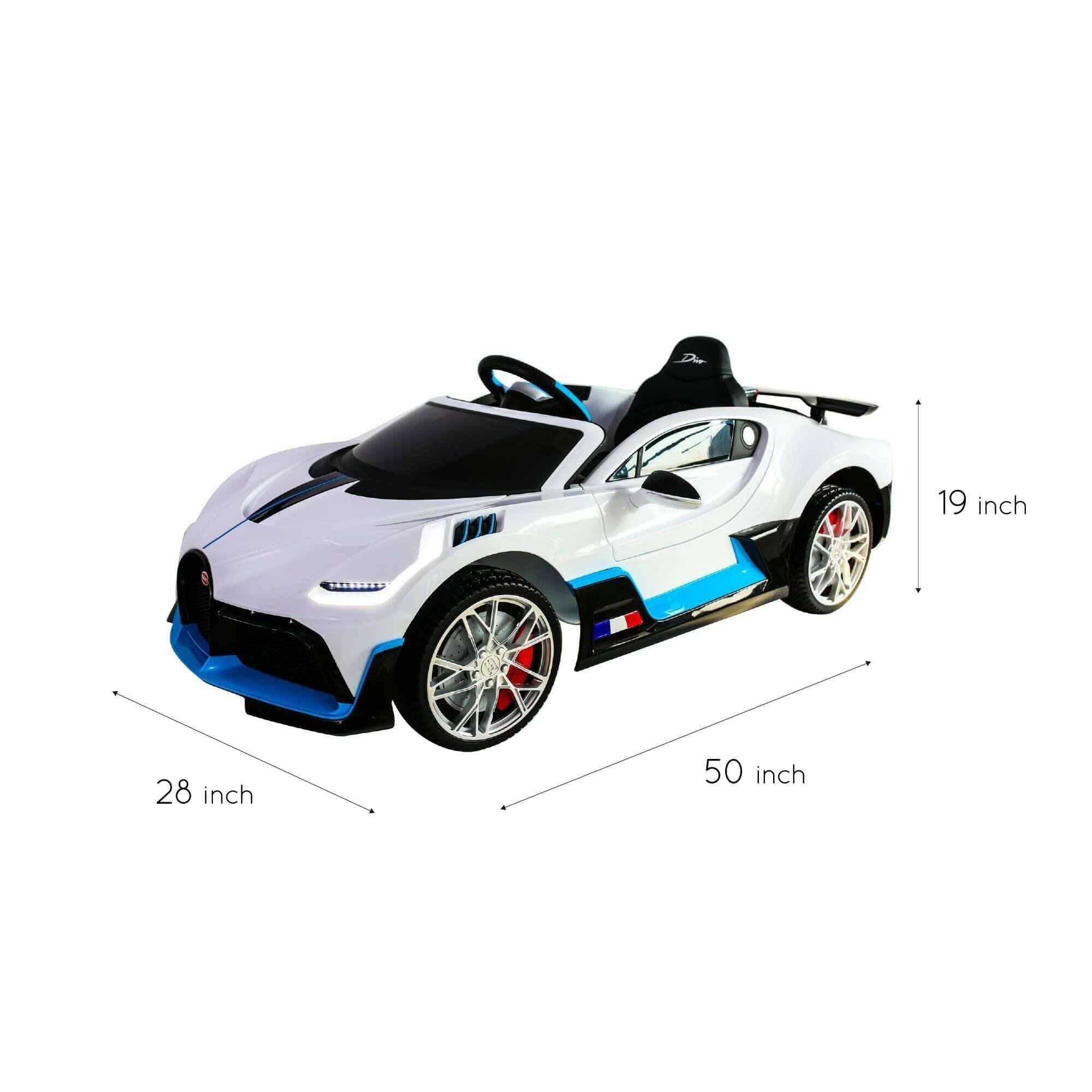 12V Bugatti Divo 1 Seater Ride on Car - Dti Direct USA