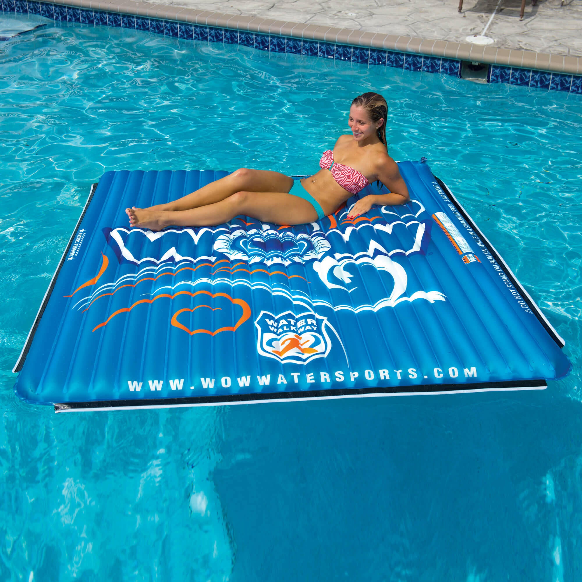 Extended Water Floating Pool Mat 6x6 - Kids Eye Candy 