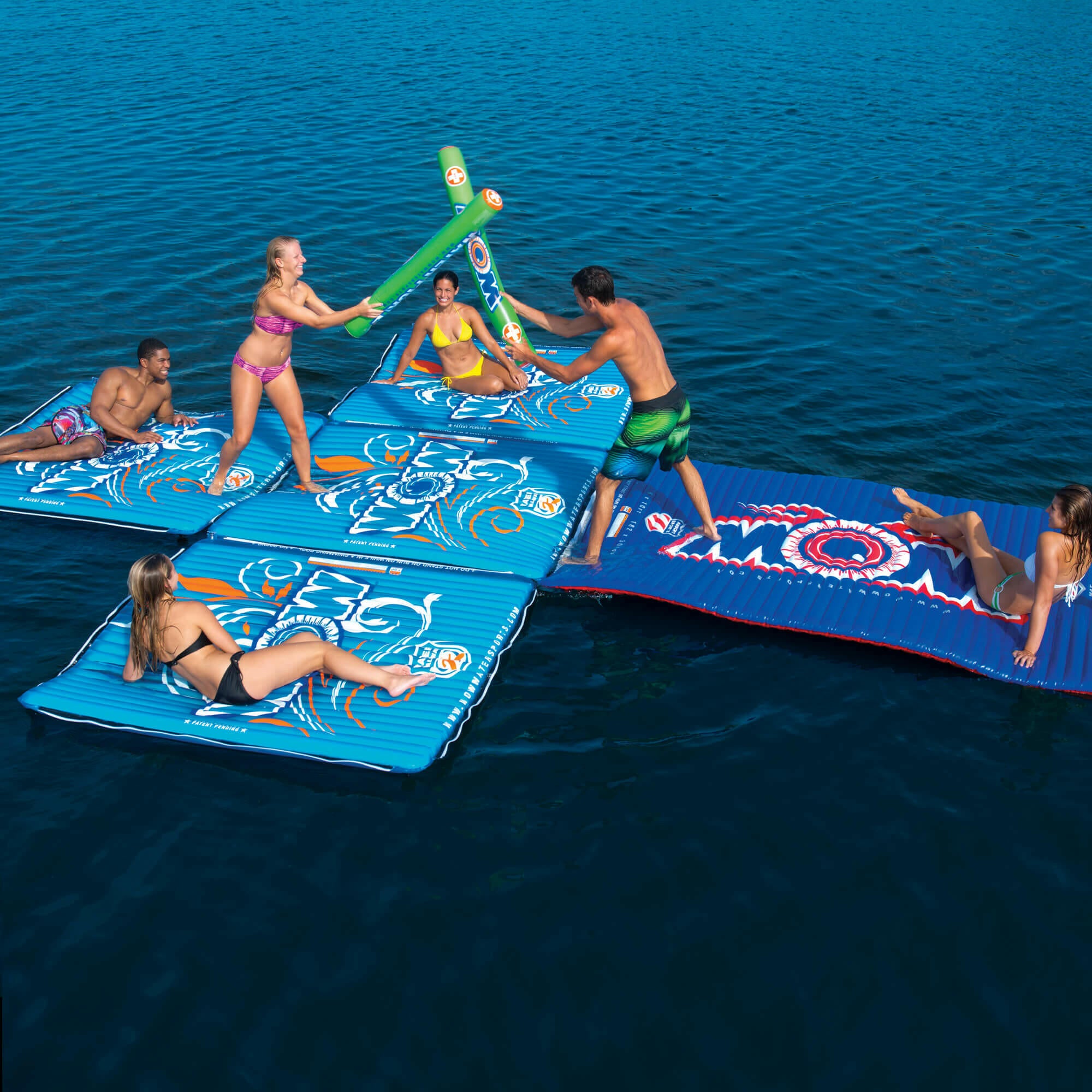 Extended Water Floating Pool Mat 6x6 - Kids Eye Candy 
