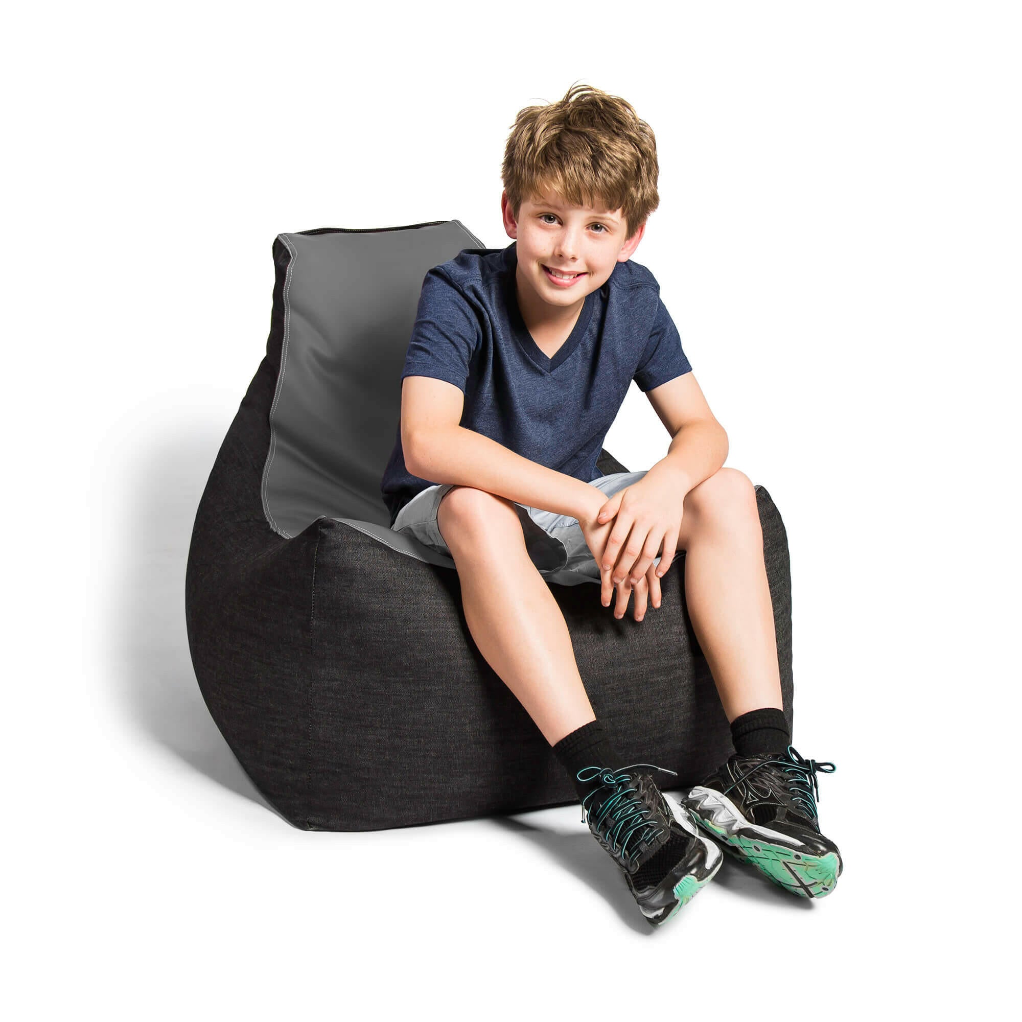 Gaming Kids Xbox PS5 PC Bean Bag Lounger Chair Leather Denim - Kids Eye Candy 