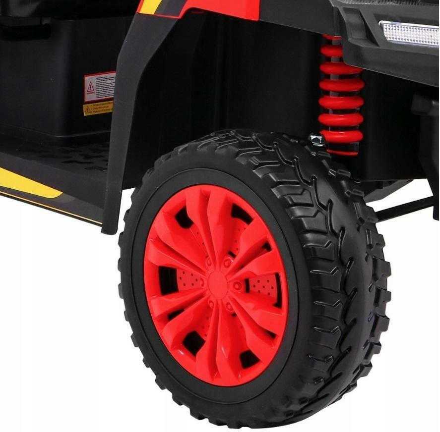 Tractor 24V Ride-On Two-Seater Ride-On Six Wheel Drive with Parental Remote MP3 LED Headlights - Kids Eye Candy