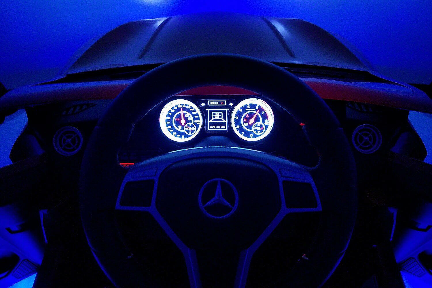 Mercedes Kids 12V CLA45 Ride-On Car Parental Remote, MP3, Leather Seats, LED - Kids Eye Candy