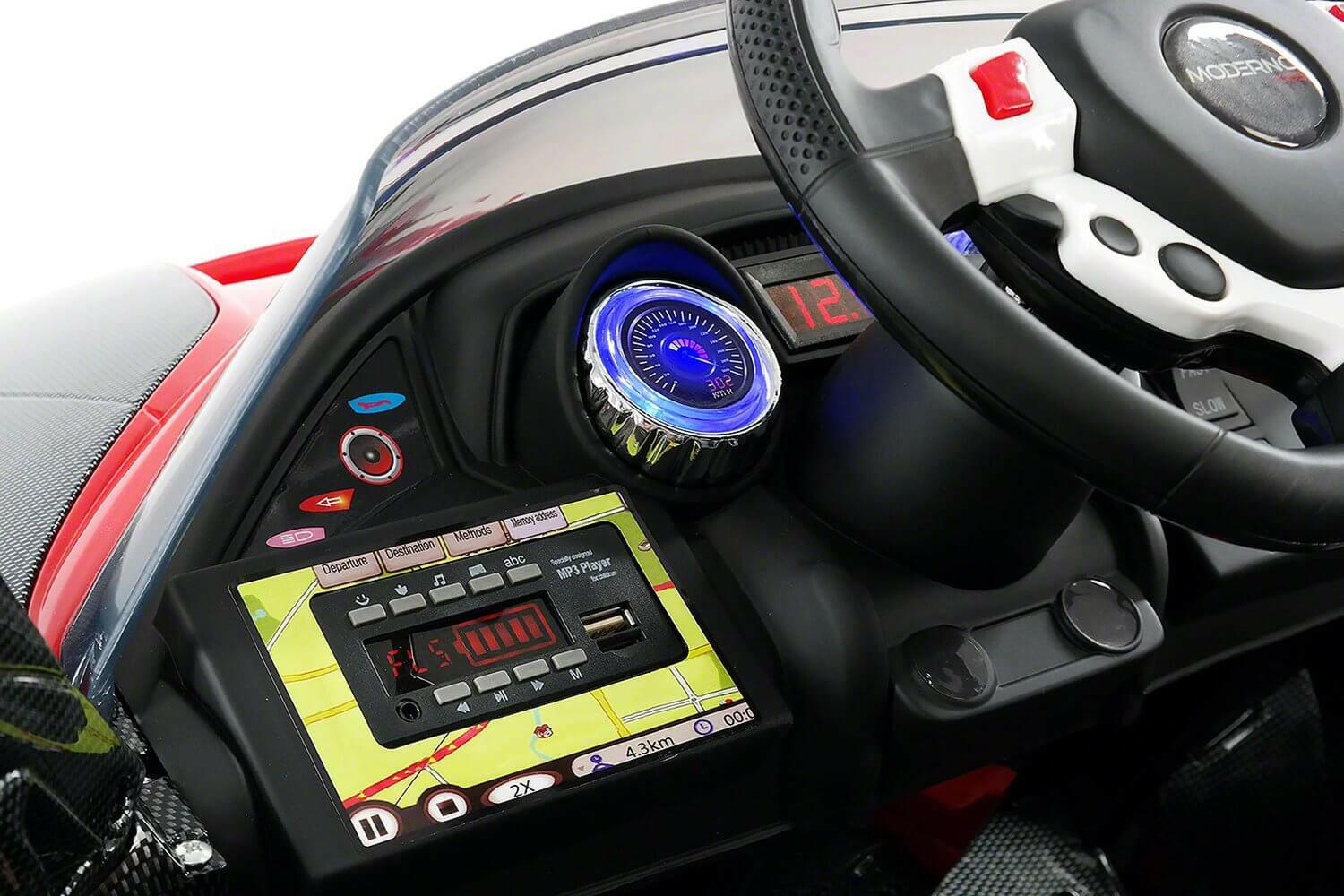 Spider GT 12V Ride-On Car w/ Parental Remote, MP3, Butterfly Doors, LED Lights - Kids Eye Candy 
