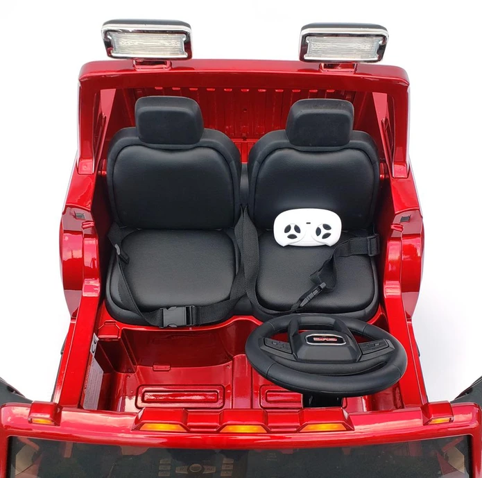 12V Licensed GMC Ride-On Truck 2-Seater with Parental Remote, MP3, Leather Seats - Kids Eye Candy