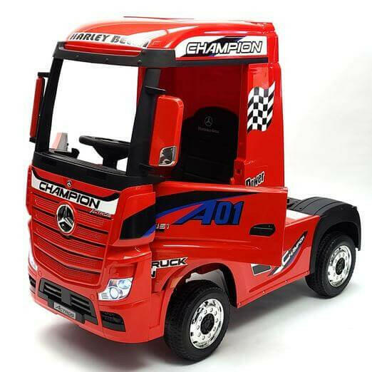 Mercedes Kids 12V Ride-On Semi Truck Bluetooth MP3 LED Lights - Kids Eye Candy