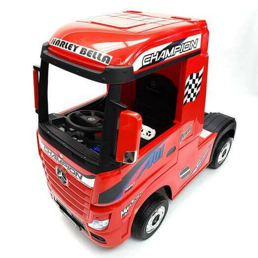 Mercedes Kids 12V Ride-On Semi Truck Bluetooth MP3 LED Lights - Kids Eye Candy